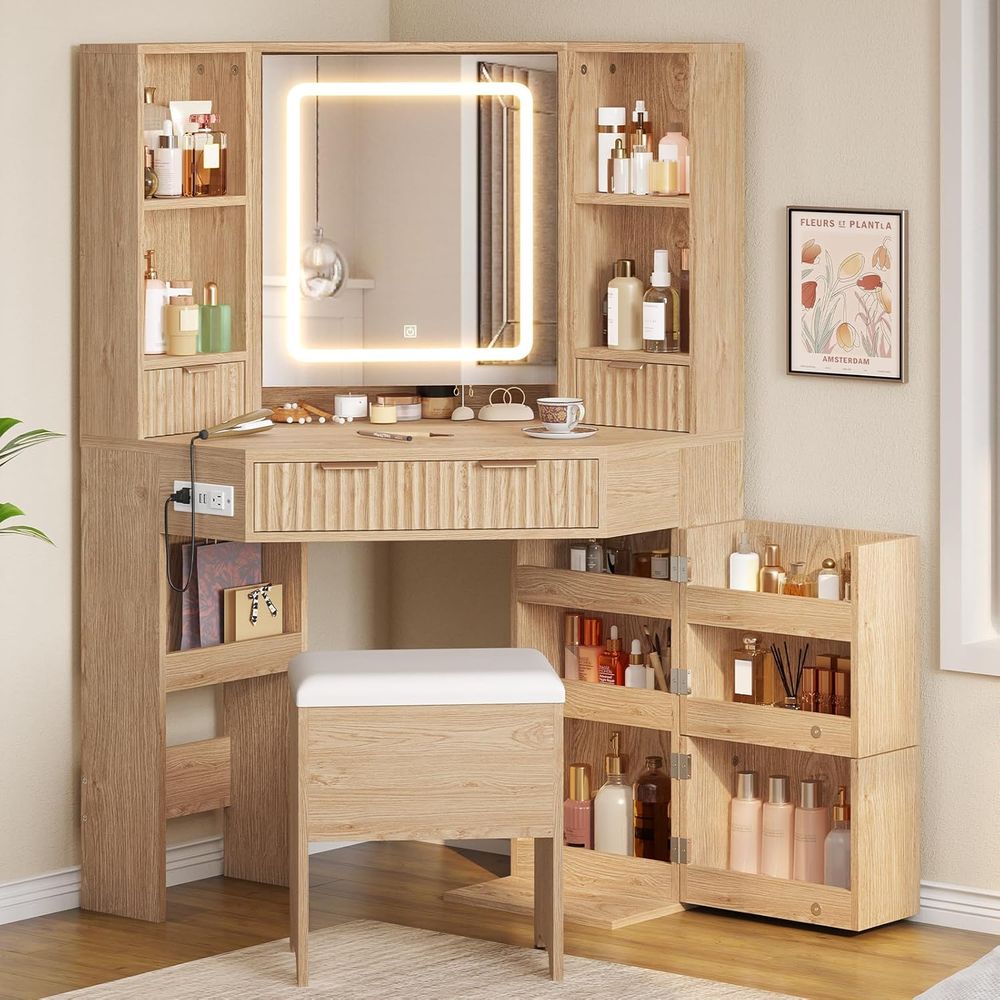 Beauty Makeup Vanity - BTHST Işıklı ve Şarj İstasyonlu Makyaj