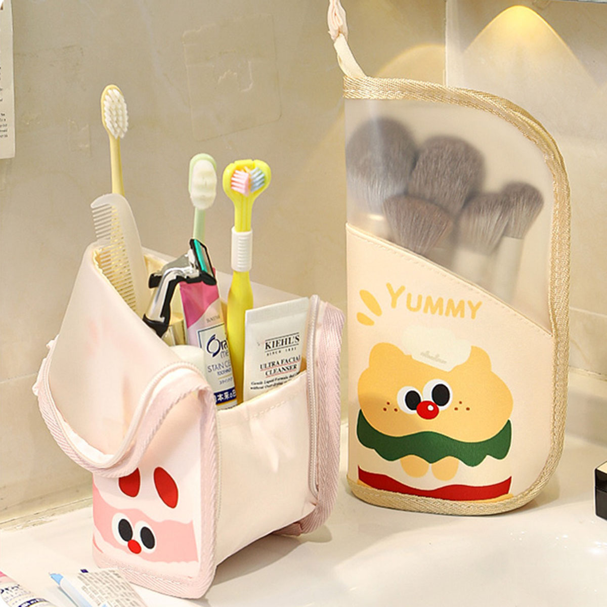 Beauty Makeup Vanity - 1 adet kozmetik çantası seyahat standı