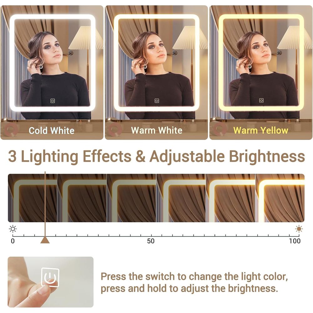 BTHST Işıklı ve Şarj İstasyonl - Beauty Makeup Vanity incelemesi ve fiyatı