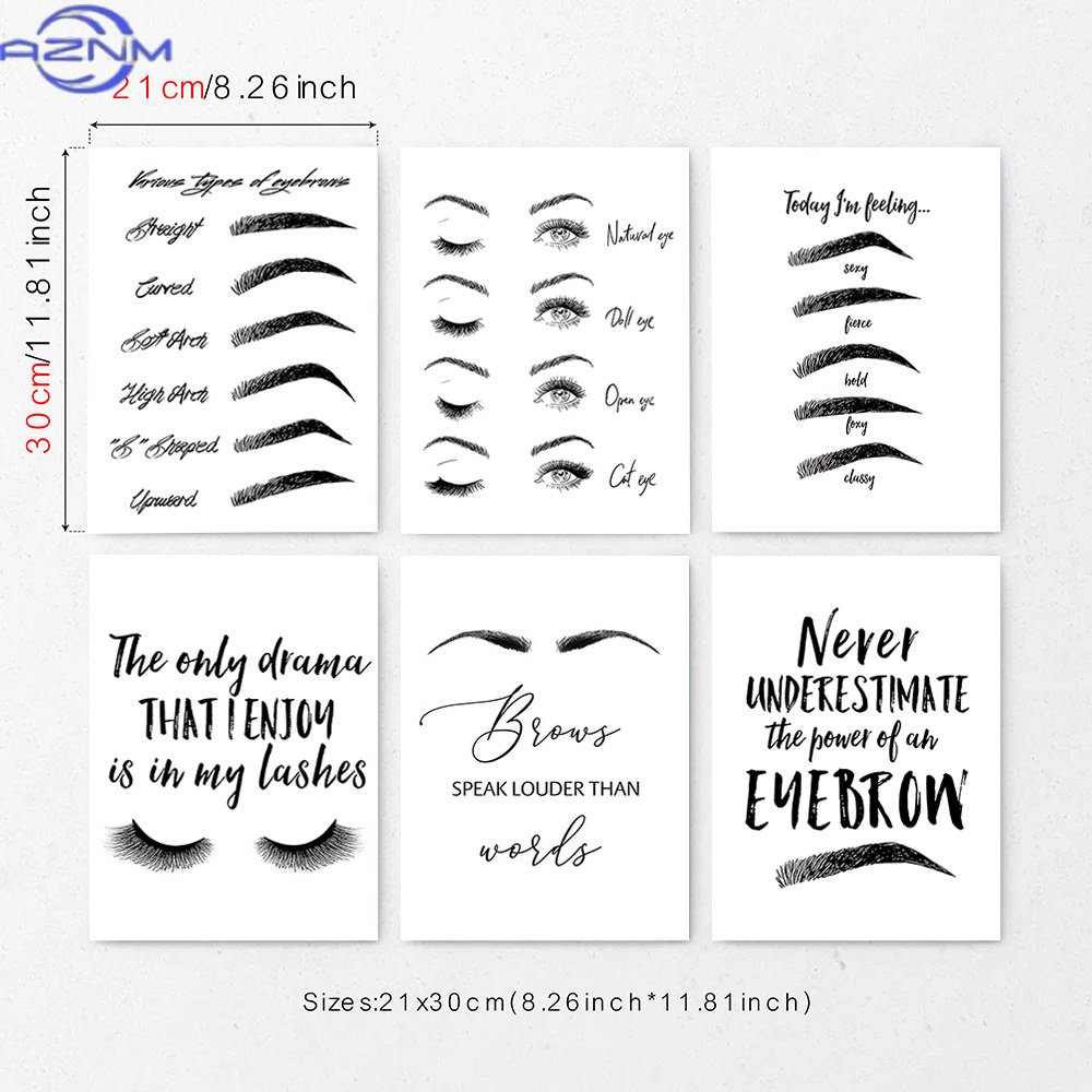 6'lı Set Kaş ve Kirpik Kanvas  - Makeup Is Beauty Quotes incelemesi ve fiyatı